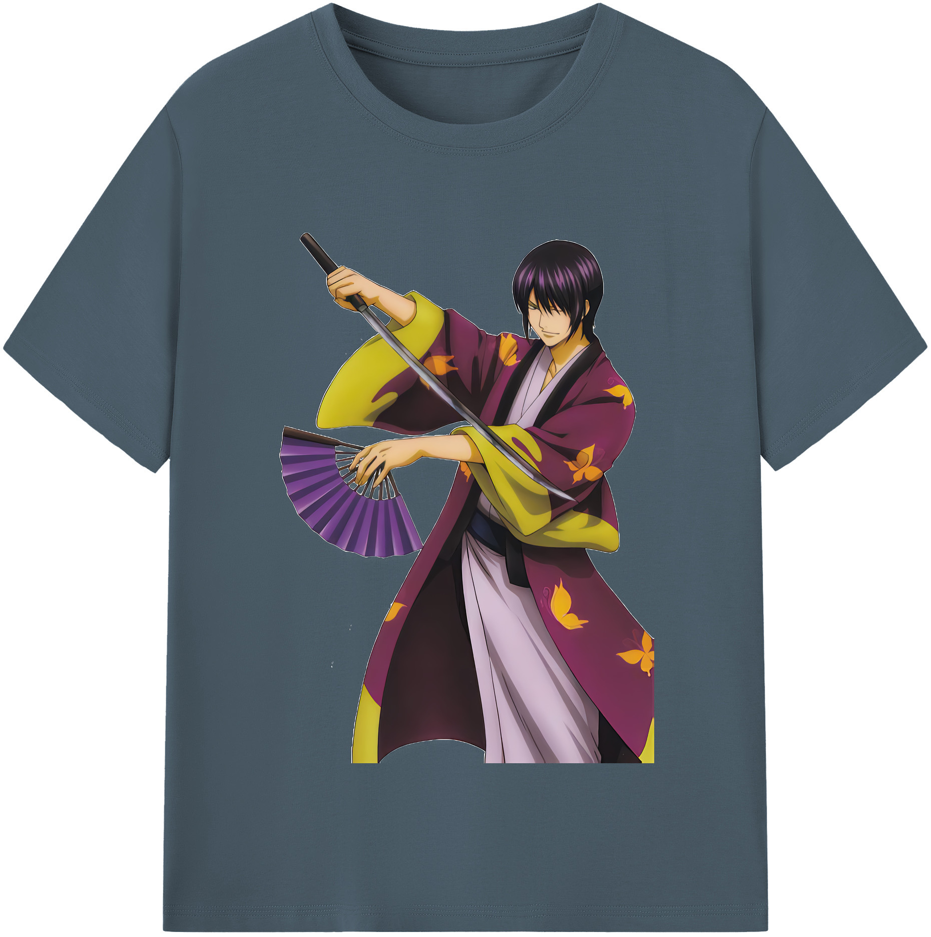 （画像用） ぎんたま 坂田銀時（さかたぎんとき） 神楽 志村新八（しむら しんぱち） GINTAMA Sakata Gintoki Kagura Shimura Shinpachi 綿100％半袖Tシャツ（フロントプリント）